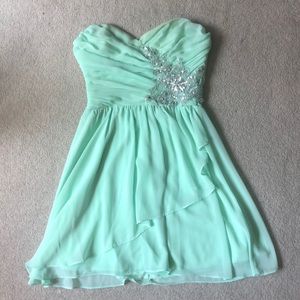 Mint Green Homecoming Dress